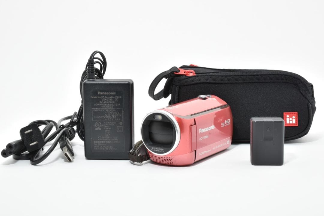 【美品】Panasonic ビデオカメラ HC-V300M ピンク　動作確認済