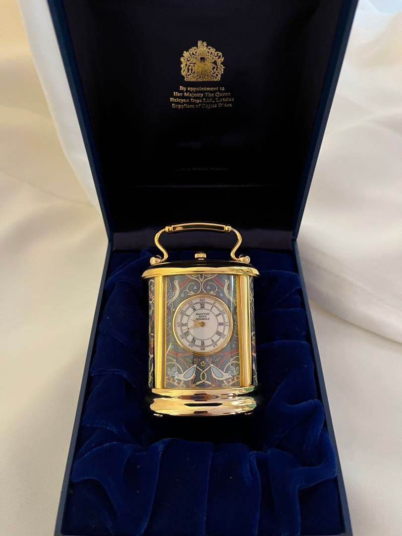 Halcyon Days 装飾時計 専用ボックス、説明書付き