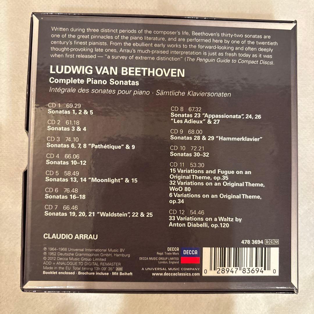 258. BEETHOVEN ピアノソナタ　CLAUDIO ARRAU