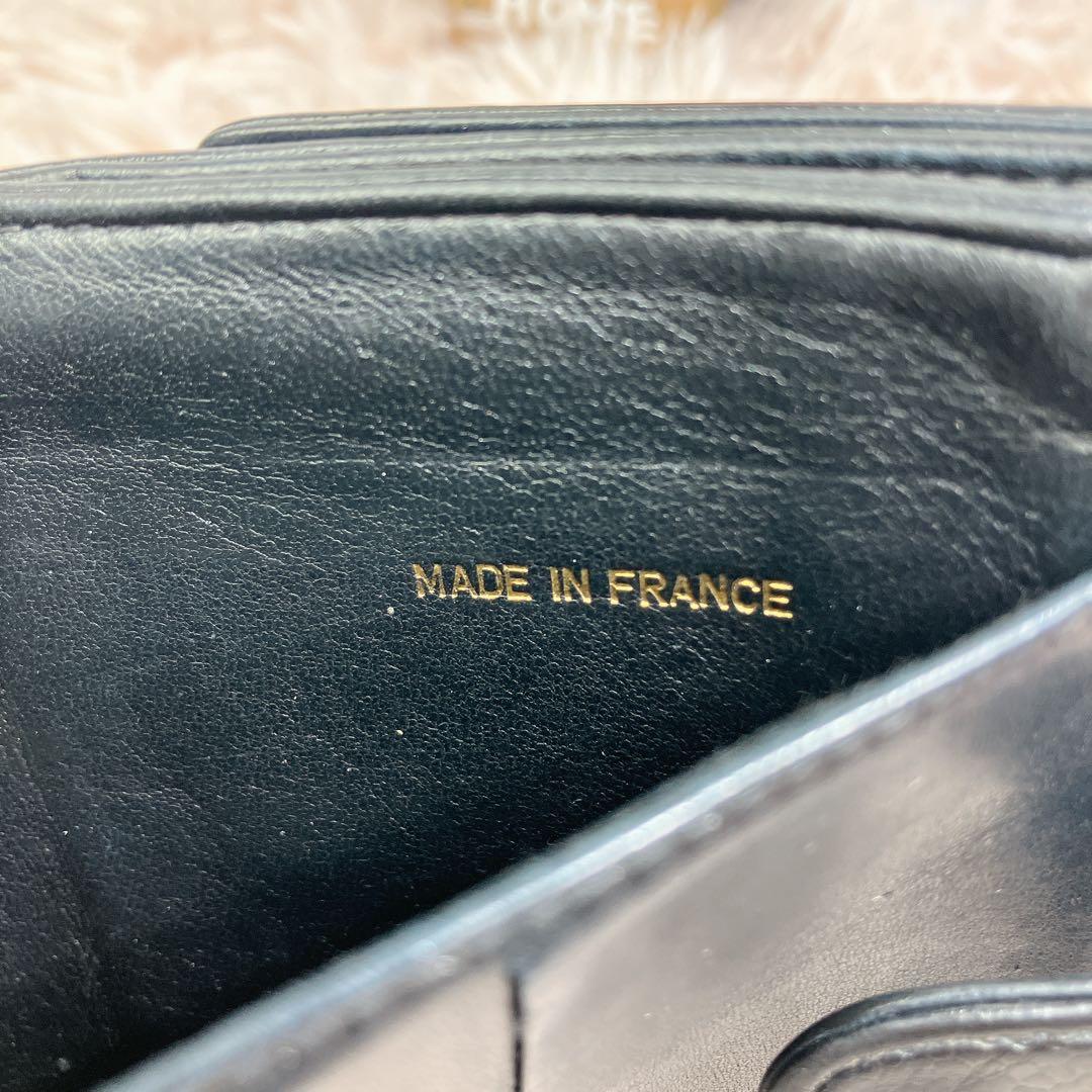 美品 CHANEL 二つ折り財布 ココマーク キャビアスキン レザー Wホック