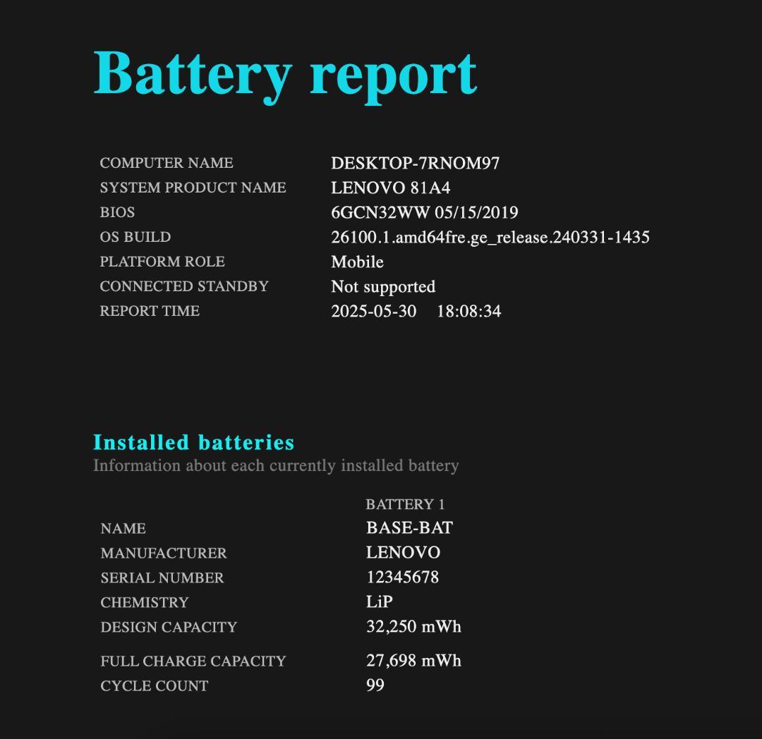 Lenovo 81A4 - 4GB RAM、256GB SSD