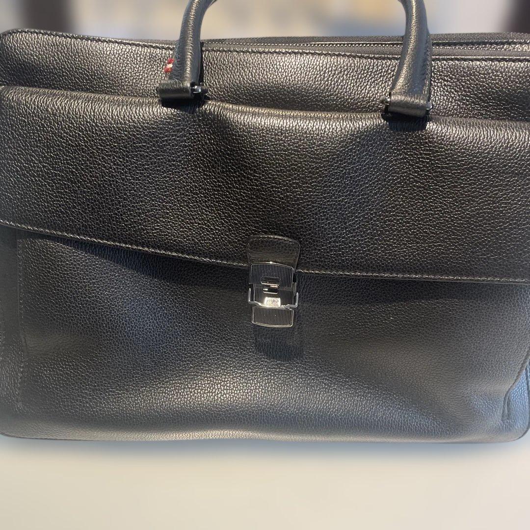 BALLY ビジネスバッグ ブラック レザー