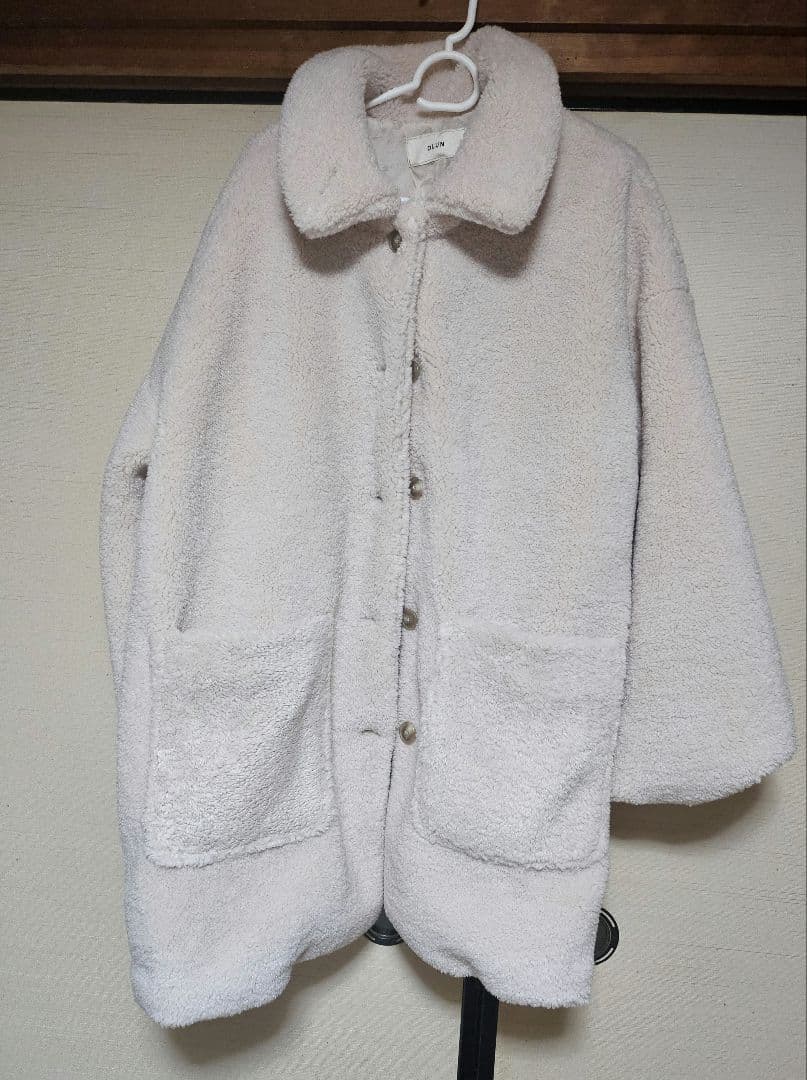 OLUN loose 2way boa coat　アイボリー