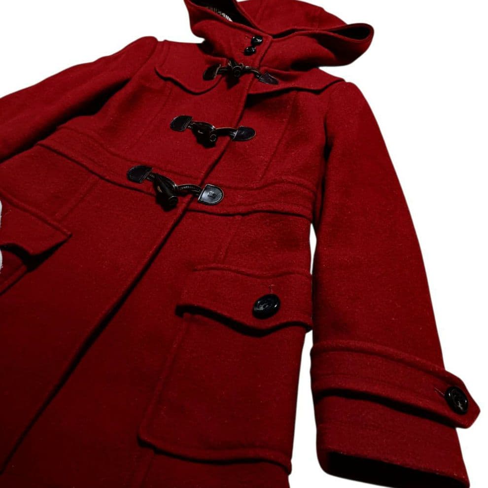 【美品】バーバリーブルーレーベル ダッフルコート ノバチェック レッド 38