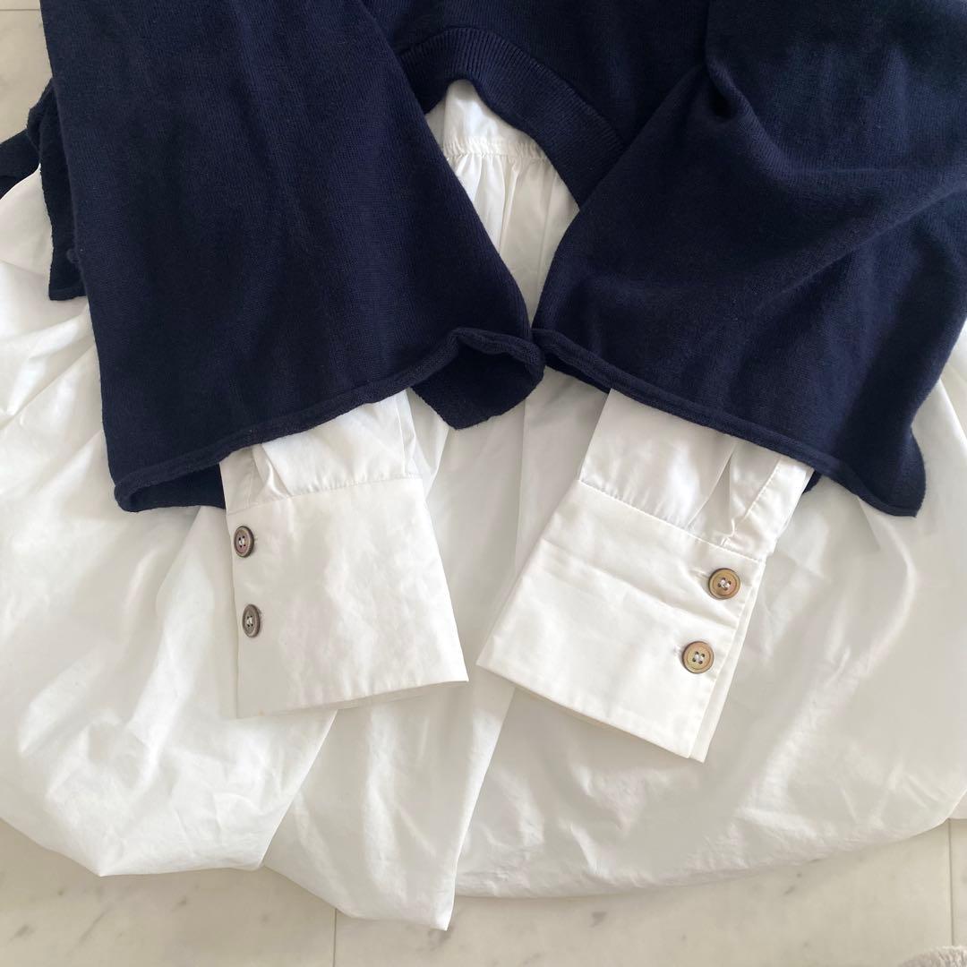 美品 エンフォルド ENFOLDヌーベルファインレイヤードバルーンプルオーバー