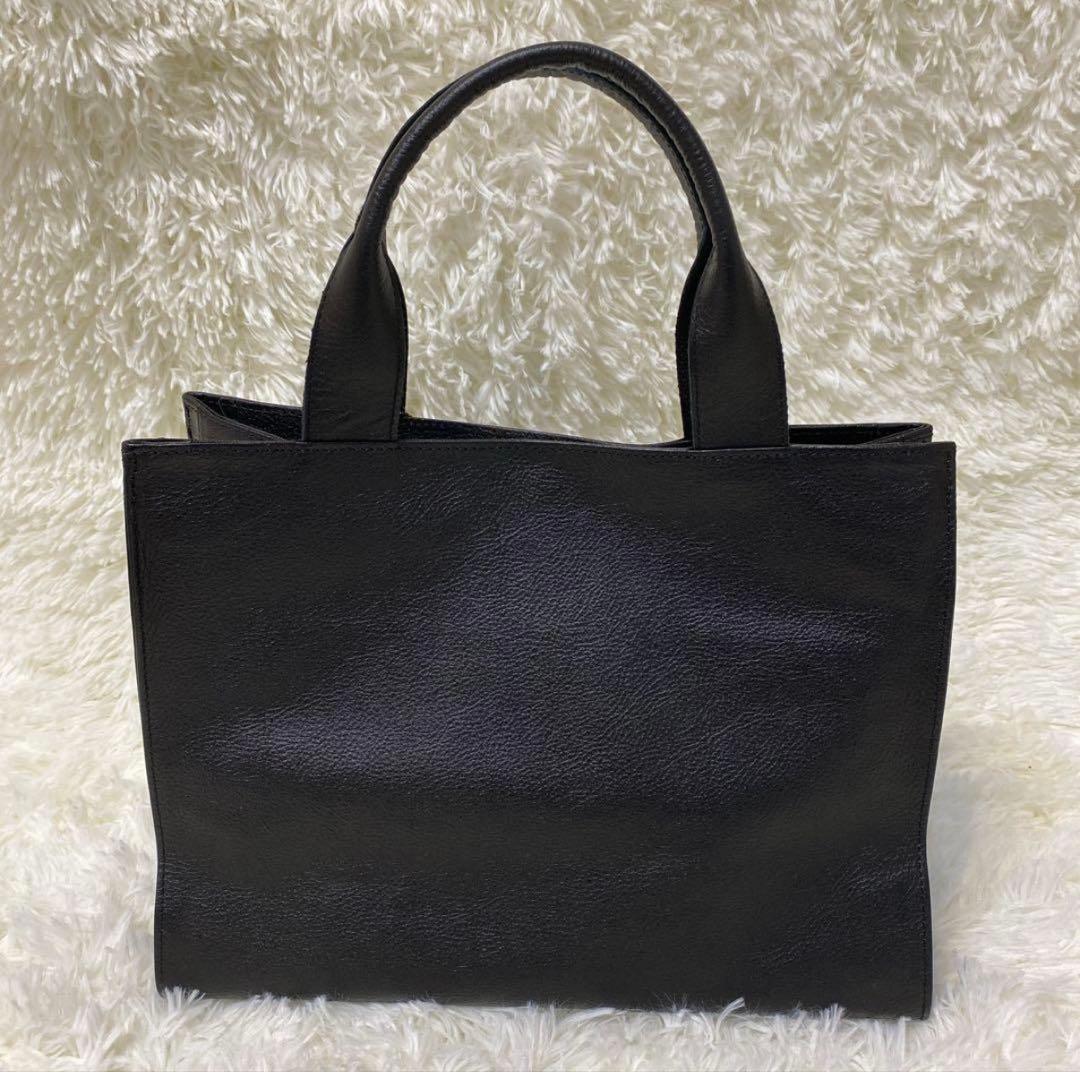 DECADE ブラックレザートートバッグ