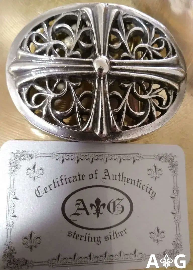 ✚A&G Oval Cross Belt Buckle✚廃盤希少モデル*