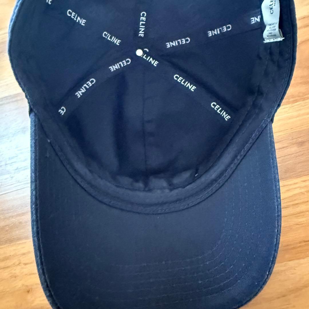 CELINE イニシャルベースボール キャップ マリン ネイビー