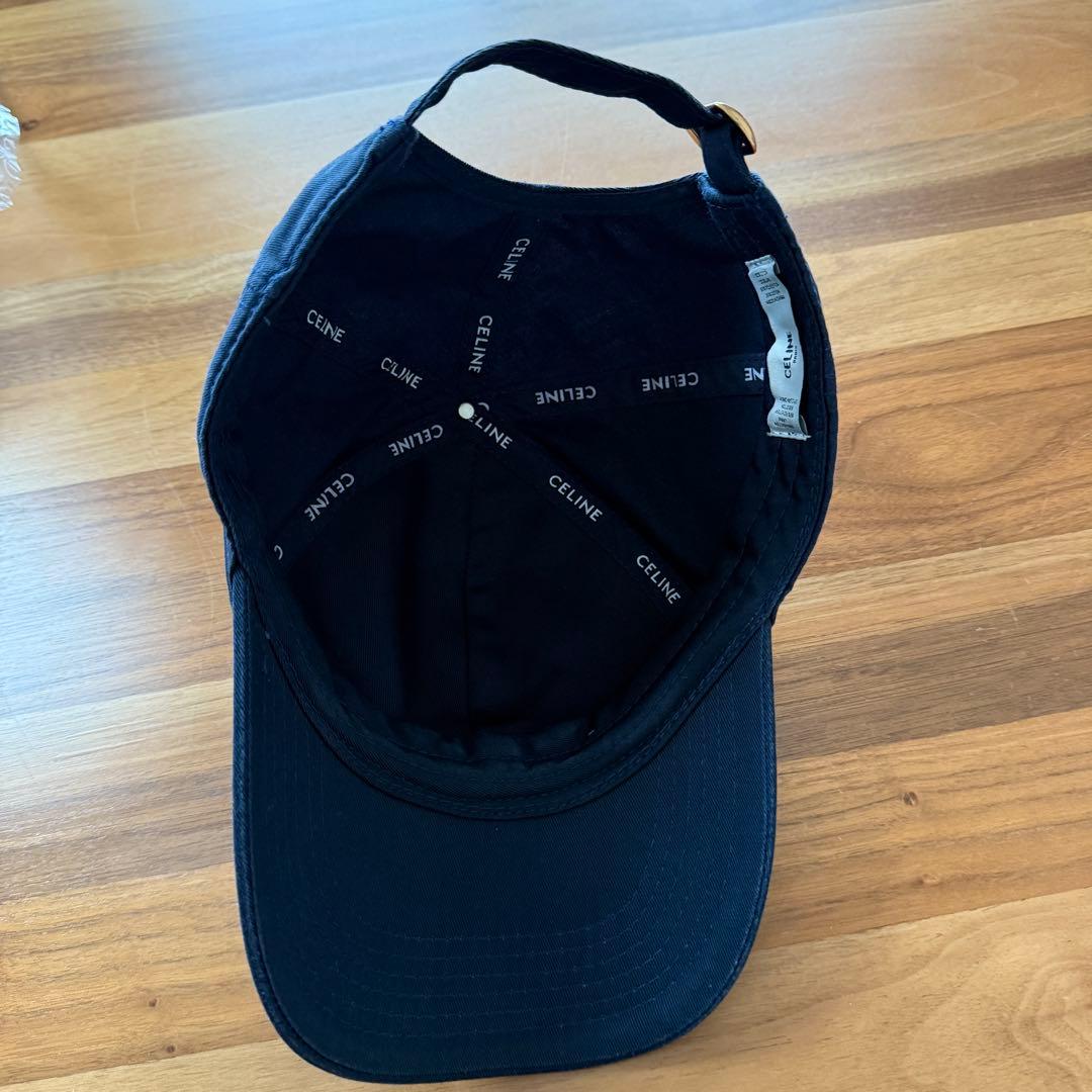 CELINE イニシャルベースボール キャップ マリン ネイビー