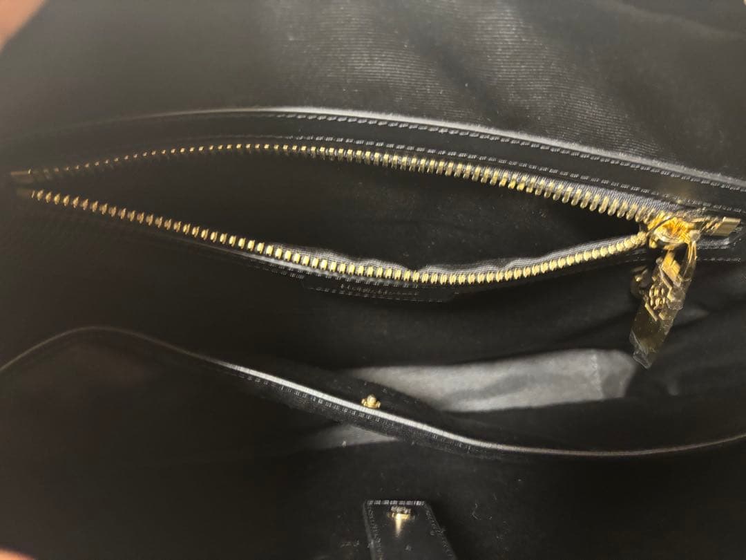 GOLDEN CONCEPT ブリーフケース 黒 クロコ調エンボスレザー 美品