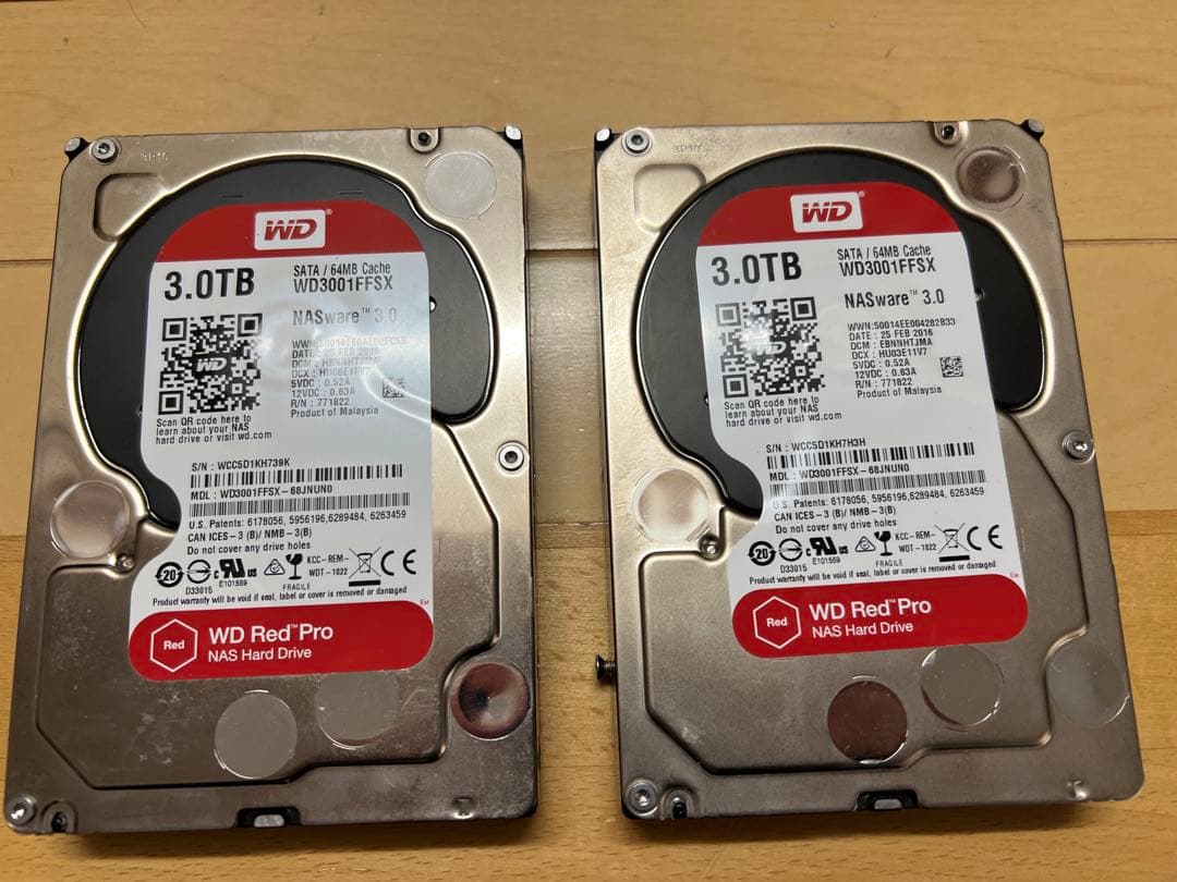 Synology NAS Value DS218 HDD 3TB x 2【中古】