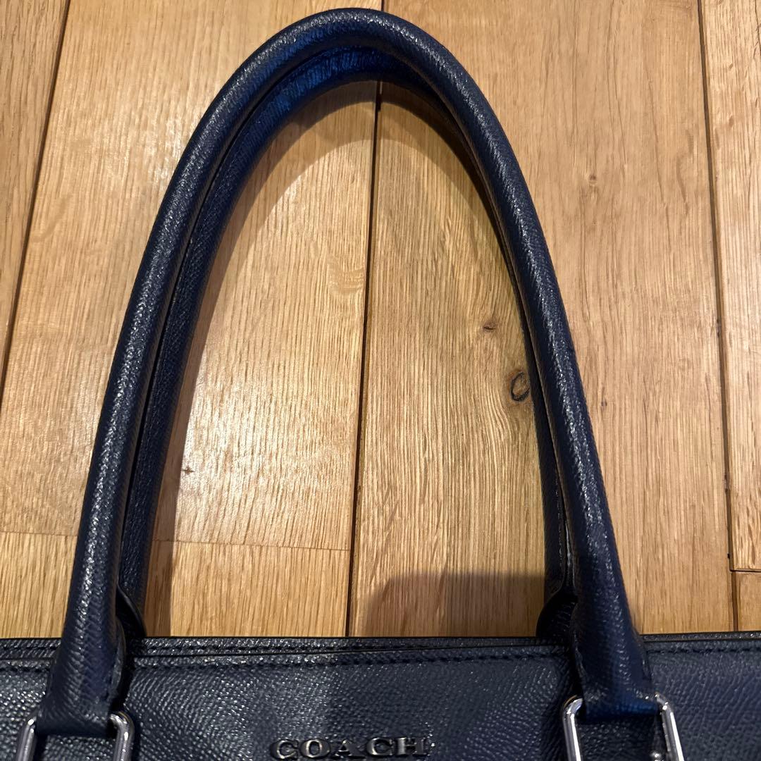 COACH コーチ レザートートバッグ ブラック｜上質レザー ビジネス／大容量