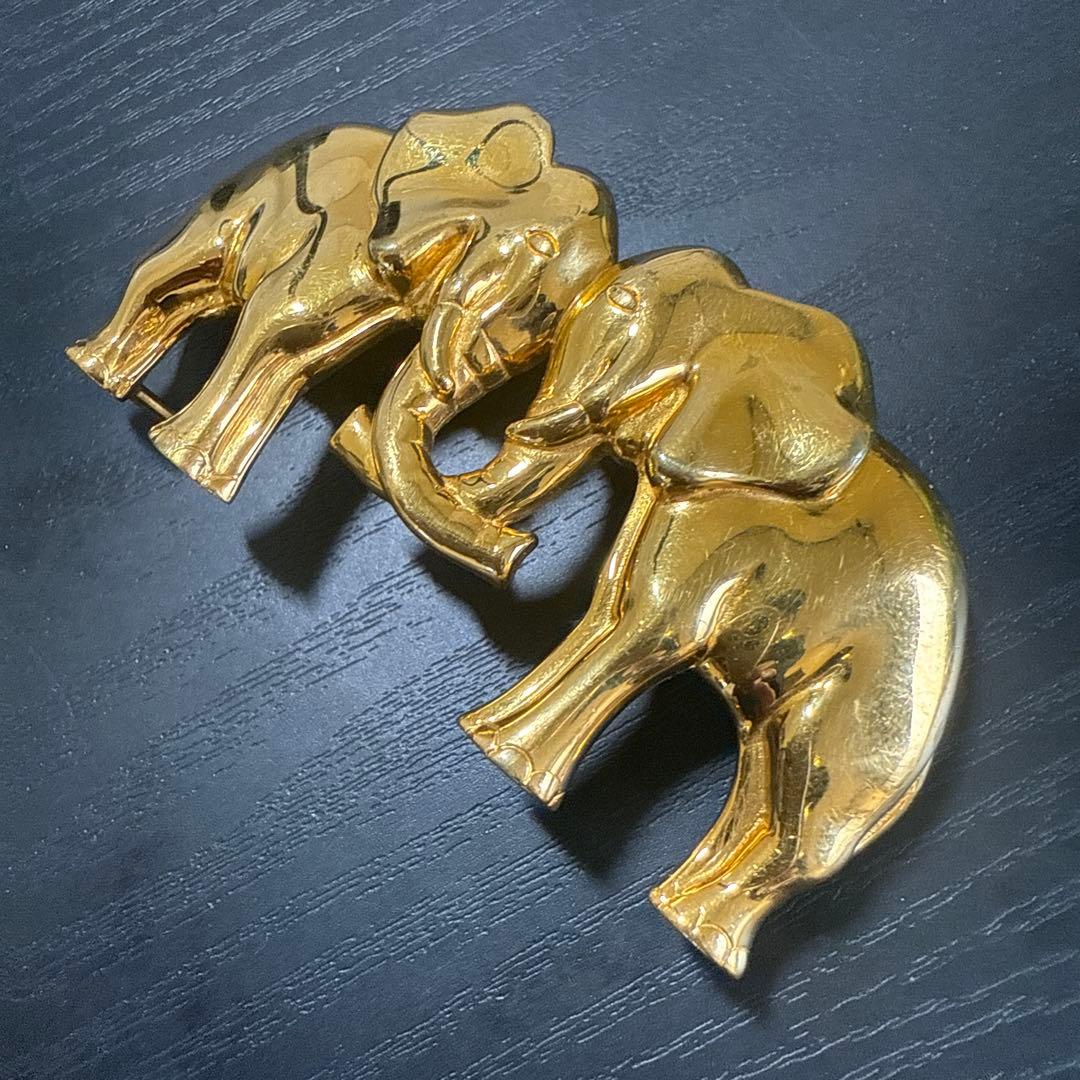 HERMES エルメス 32mmキットベルト用エレファントバックル　ゴールド