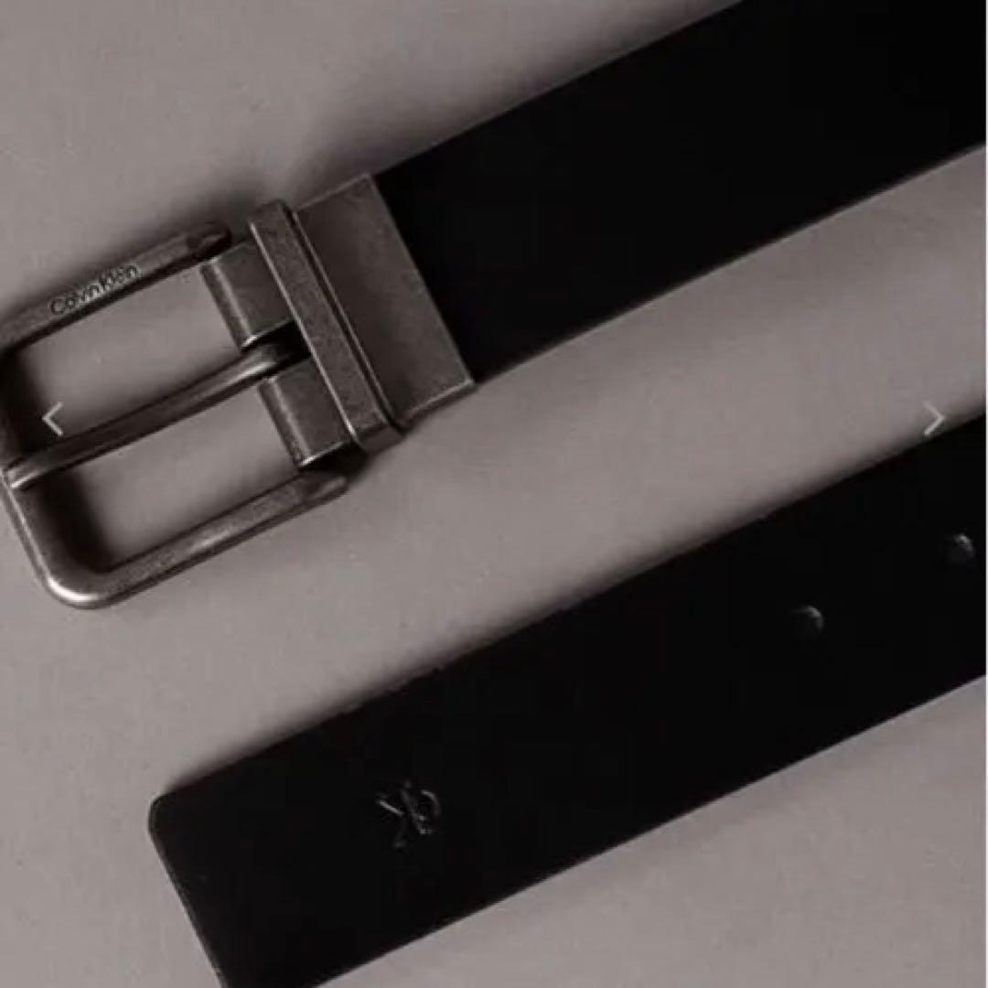   ベルト 新品 ブラックレザーリバーシブルベルト