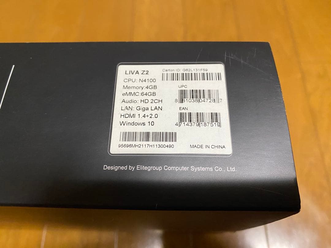 ECS LIVA Z2 windowsミニPC