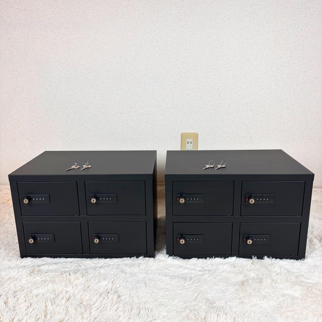 送料無料 貴重品ロッカー2個セット ダイヤル式 鍵付き