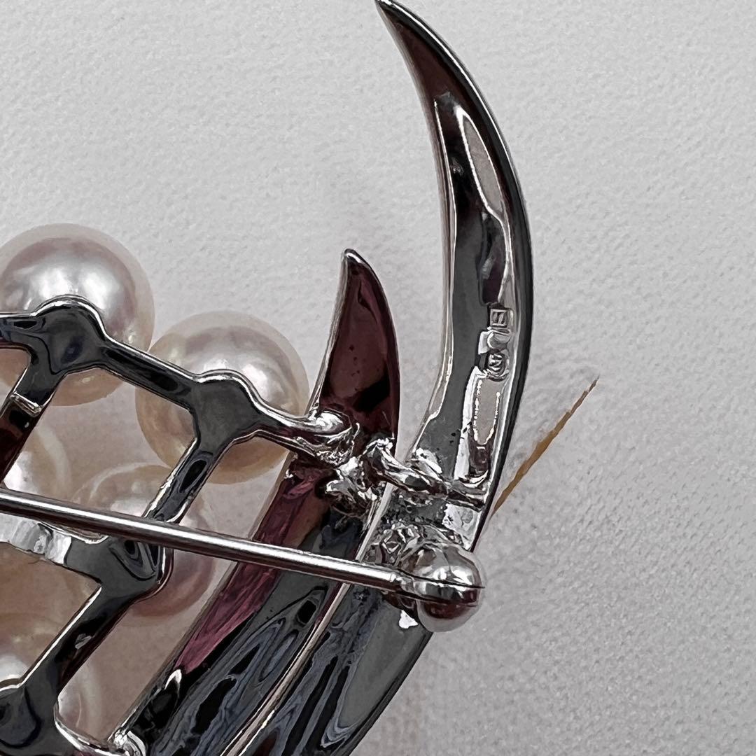 MIKIMOTO ミキモト アコヤ 本真珠 ブローチ パール9粒