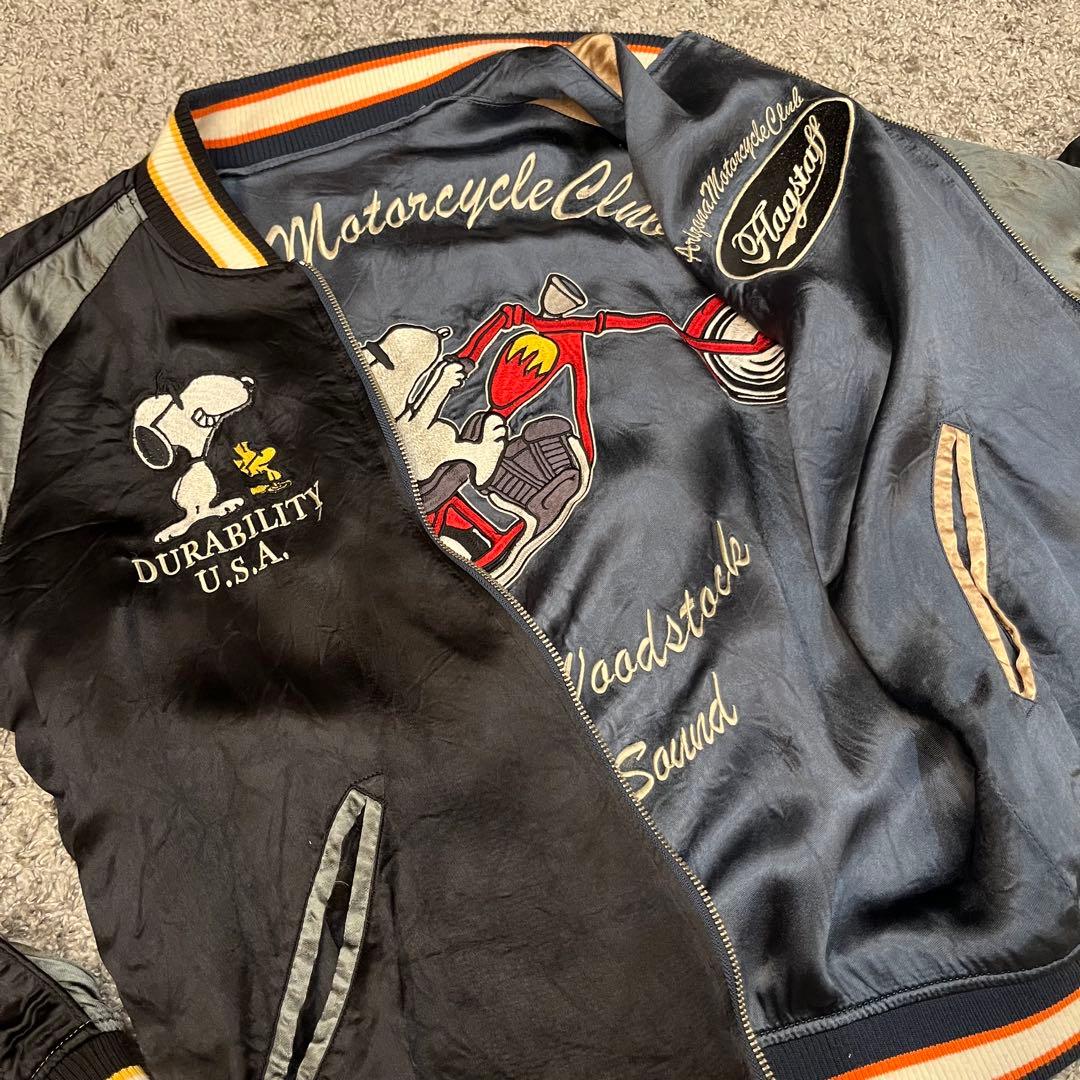 カ*ク様 フラグスタフ スヌーピー スカジャン リバーシブル Mサイズ 美品