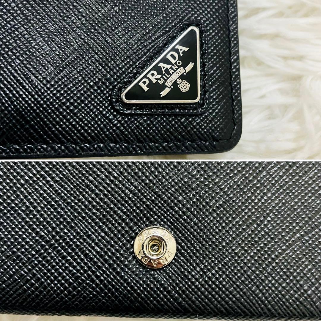未使用級✨PRADA 名刺入れ カードケース レザー トライアングルロゴ 現行