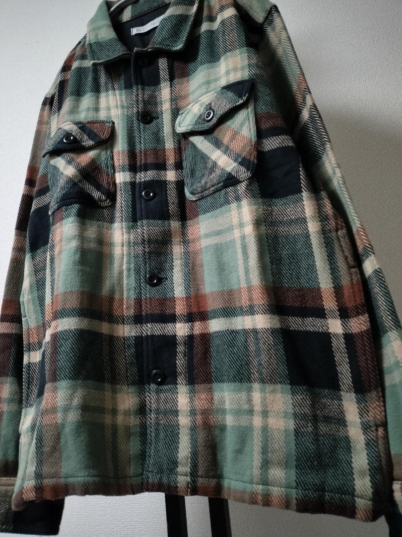 アウターノウン/ブランケットシャツ/肉厚ネルシャツ/ワークポケット