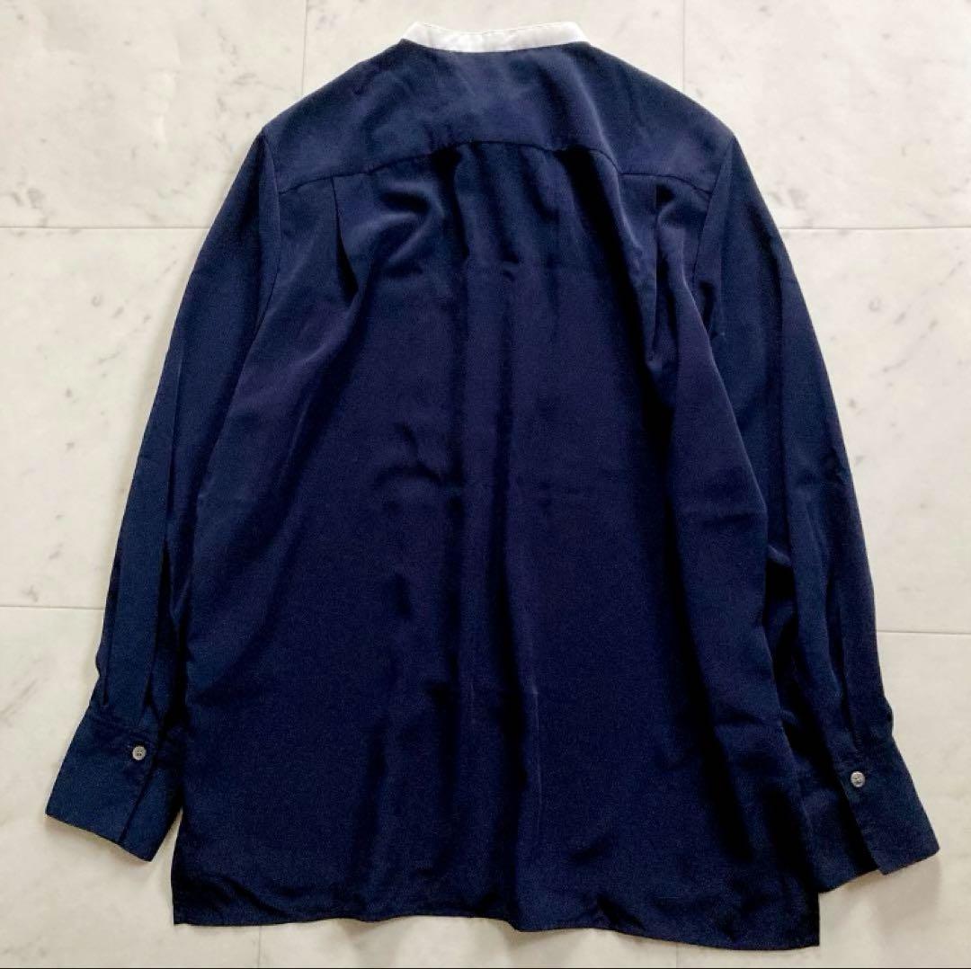 極美品　ボールジィ　クリアデシンボウタイブラウス　トゥモローランド　ネイビー