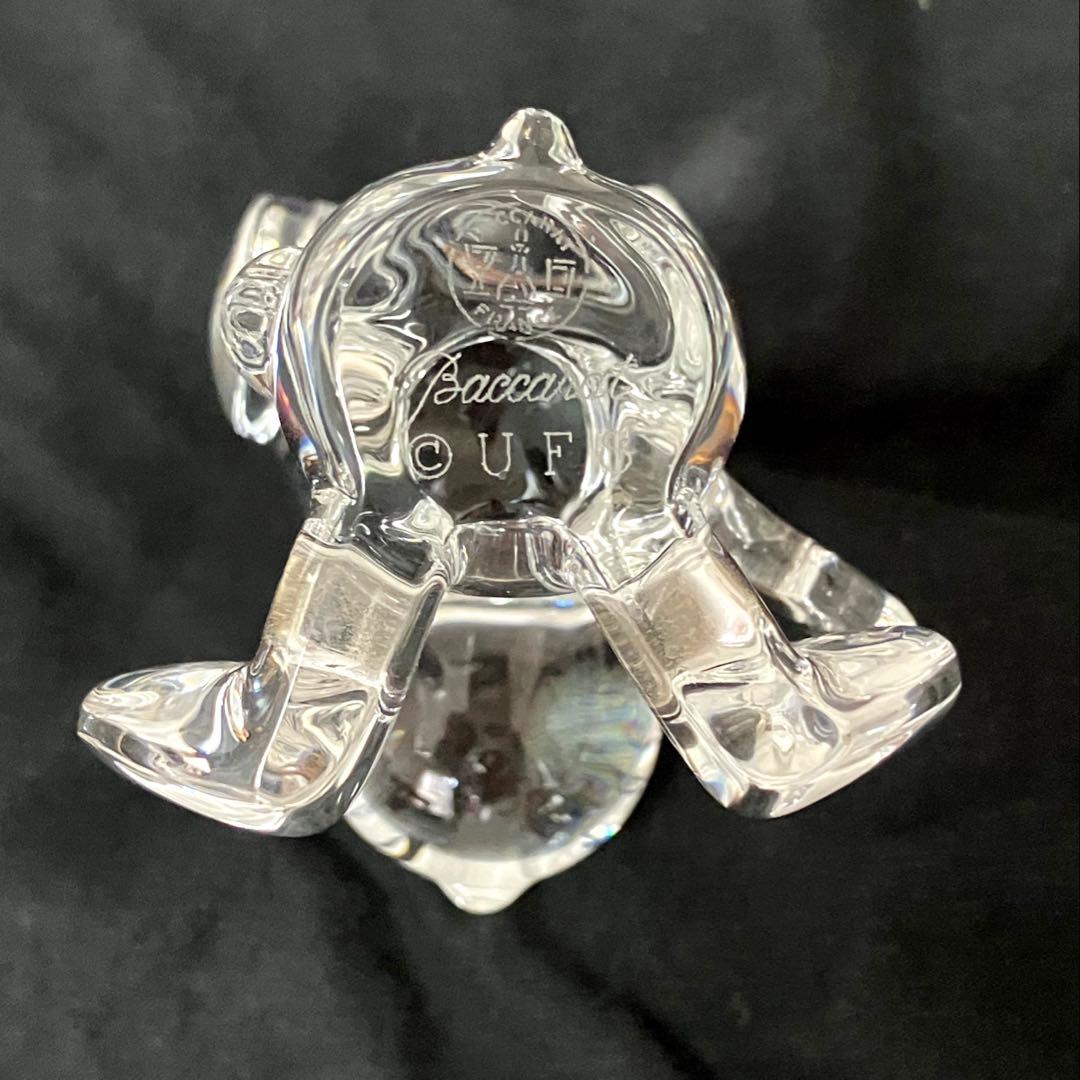 バカラ　スヌーピーの置物　 クリスタルフィギュア