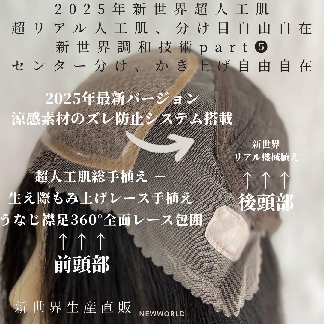 2025新世界　人毛　ウィッグ　フルウィッグ　シルクスキン　医療ウィッグ　レミー