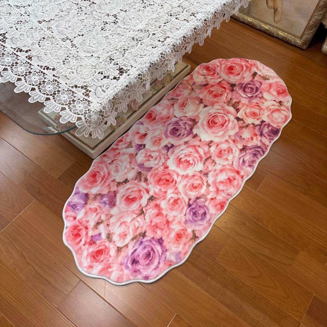 薔薇柄フロアマット・花びら型 まゆ様お纏め2点 専用となります。