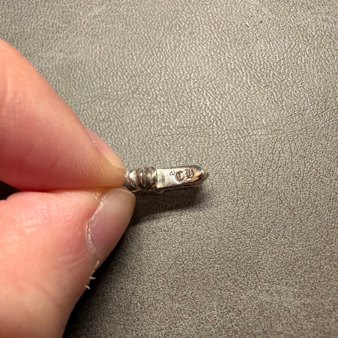 ①CHROME HEARTS ベイビーファット　パヴェダイヤ　ロールチェーン付き