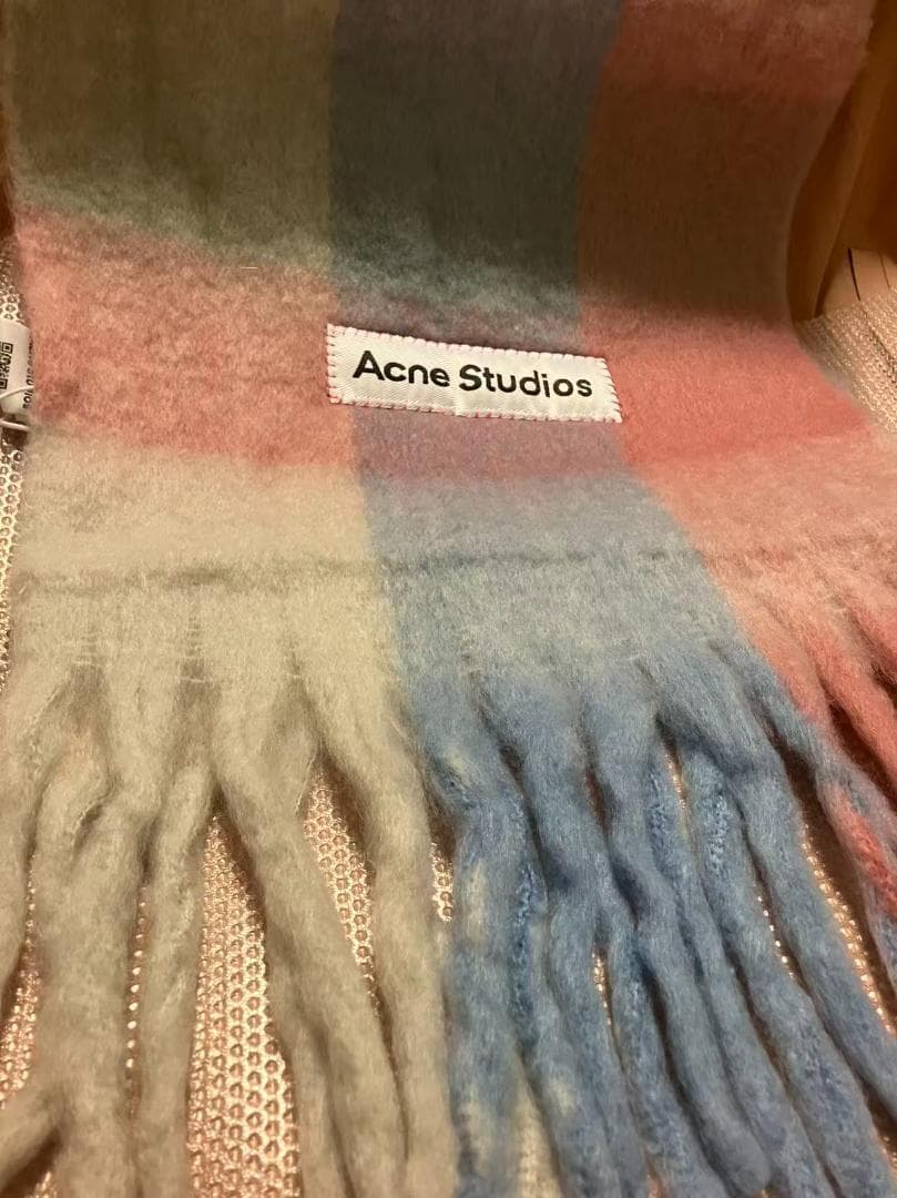 新品未使用　Acne Studios モヘアチェックスカーフ　マフラー