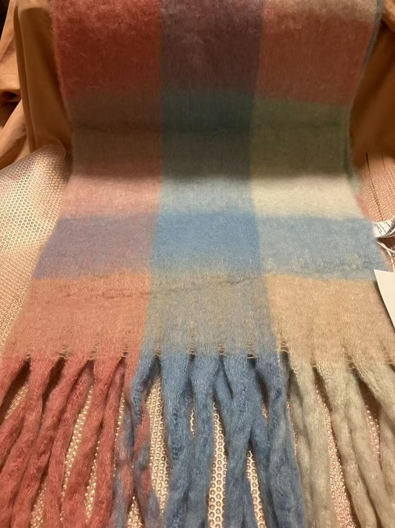 新品未使用　Acne Studios モヘアチェックスカーフ　マフラー