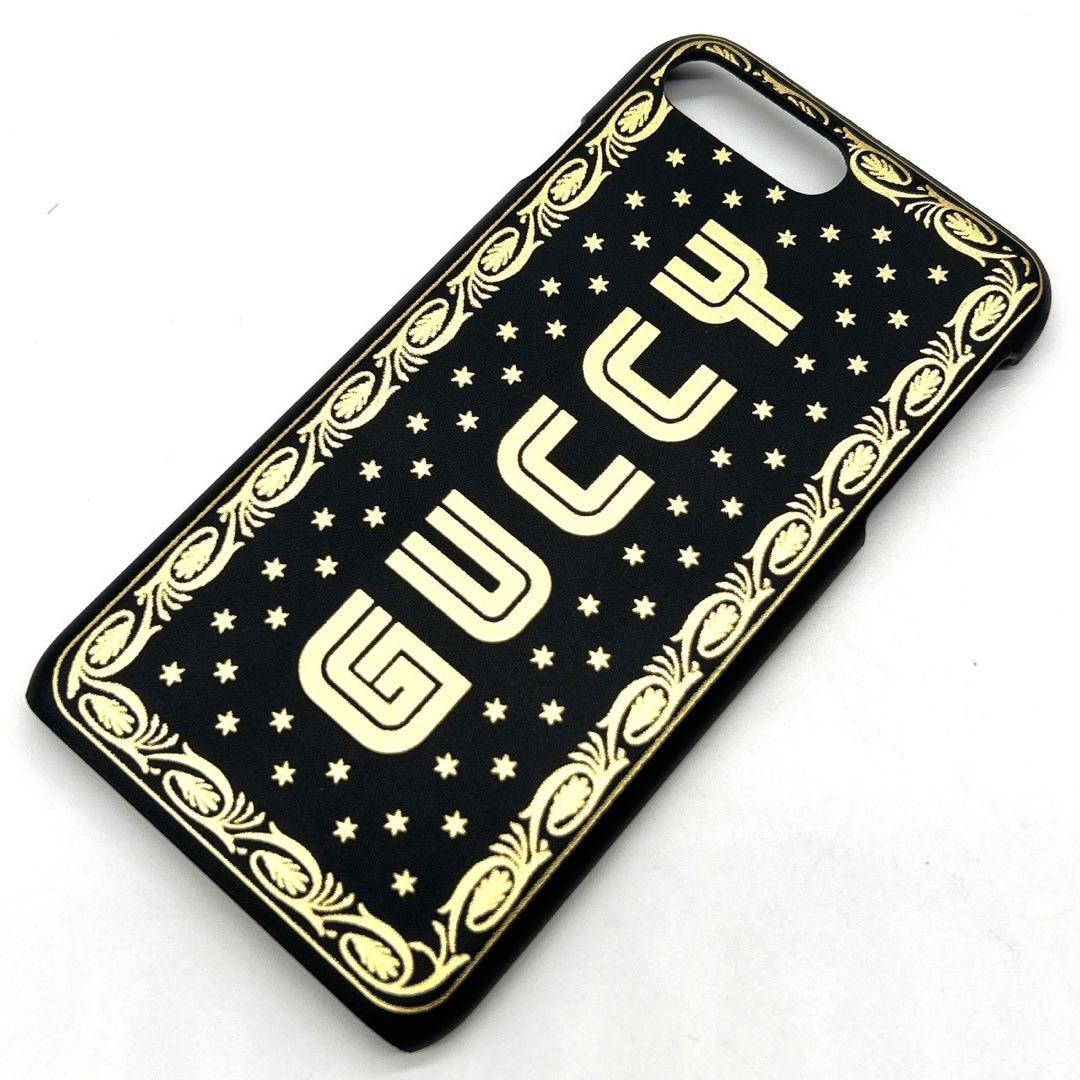 GUCCI グッチ GUCCY スターフレーム iPhone7+/8+ケース 黒