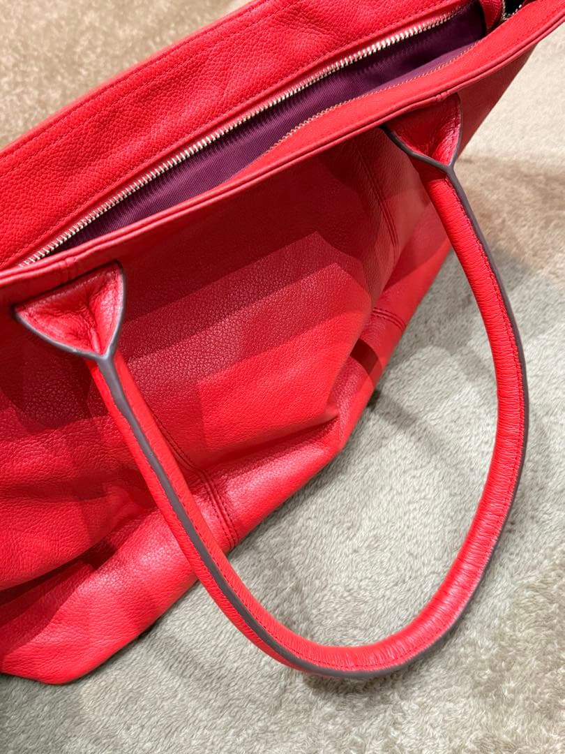 ABAHOUSE レザー 赤 トートバッグ