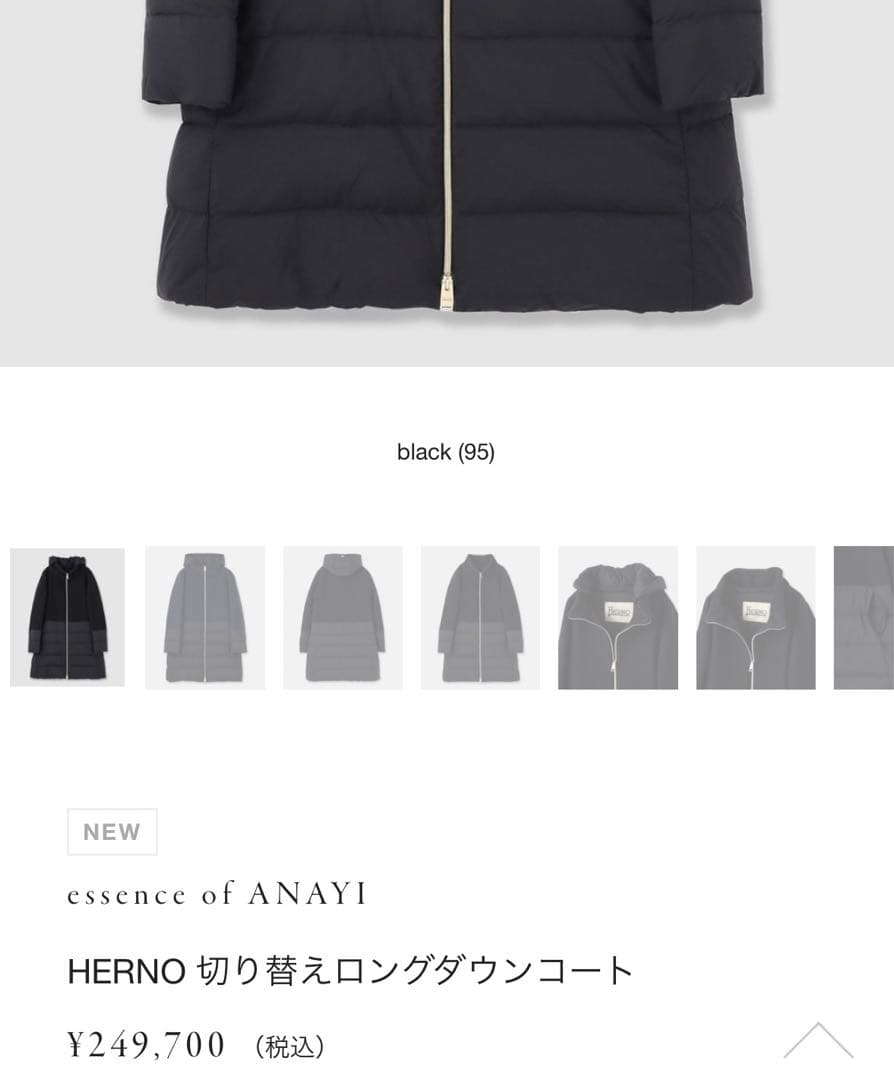 【超美品】定価24万ヘルノHERNO ANAYIダウンコート40