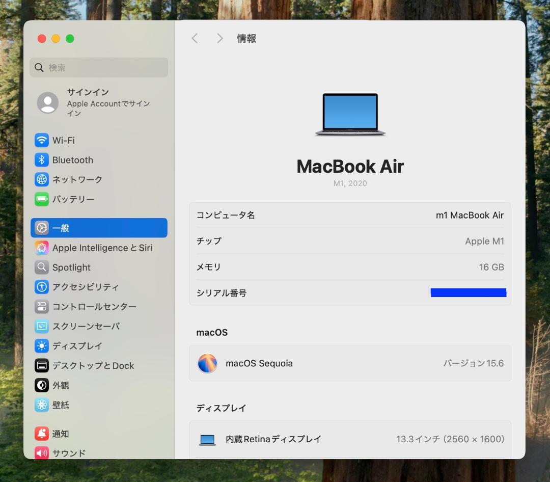 美品 MacBook Air 2020 Apple M1 16G SSD512G