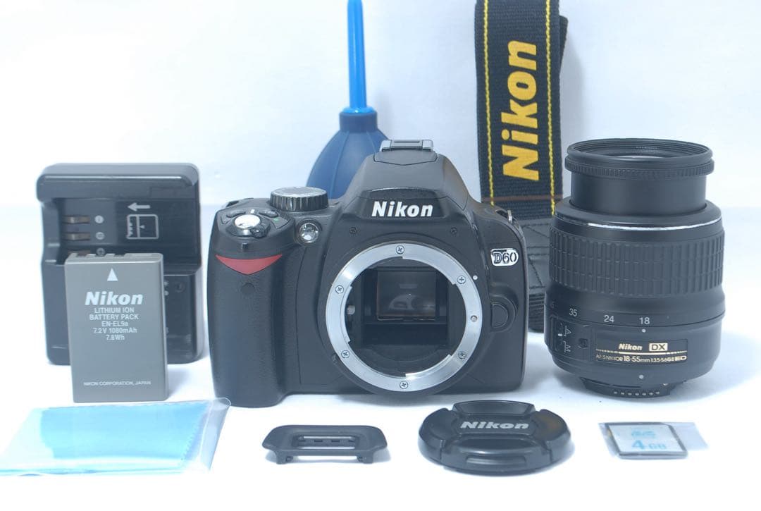 Nikon D60 一眼レフ カメラ初心者向け 標準ズームレンズ スマホ転送可能