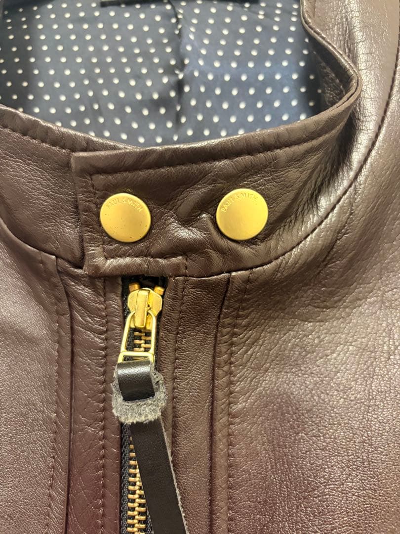 Paul Smith ラムレザージャケット 羊革 裏地デザイン 日本正規 3L