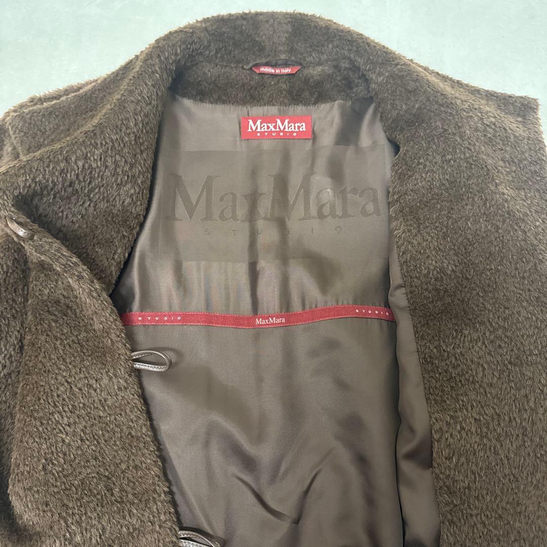 MaxMara　ダッフルコート　アルパカ　シャギー　ブラウン　サイズ38