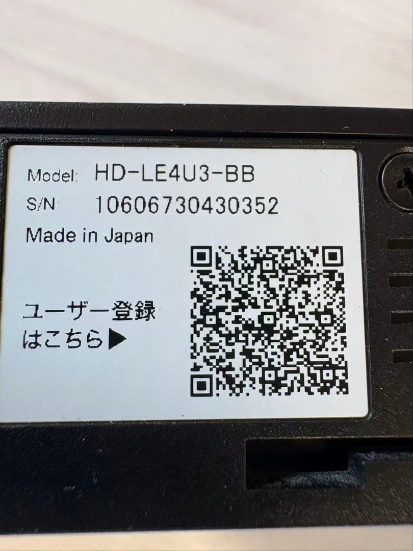 Buffalo HD-LE4U3-BB 4TB 外付けハードディスク