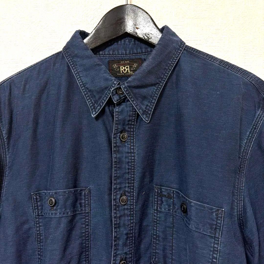 美品　極上　RRL ダブルアールエル　ラルフローレン　コットンリネンシャツ