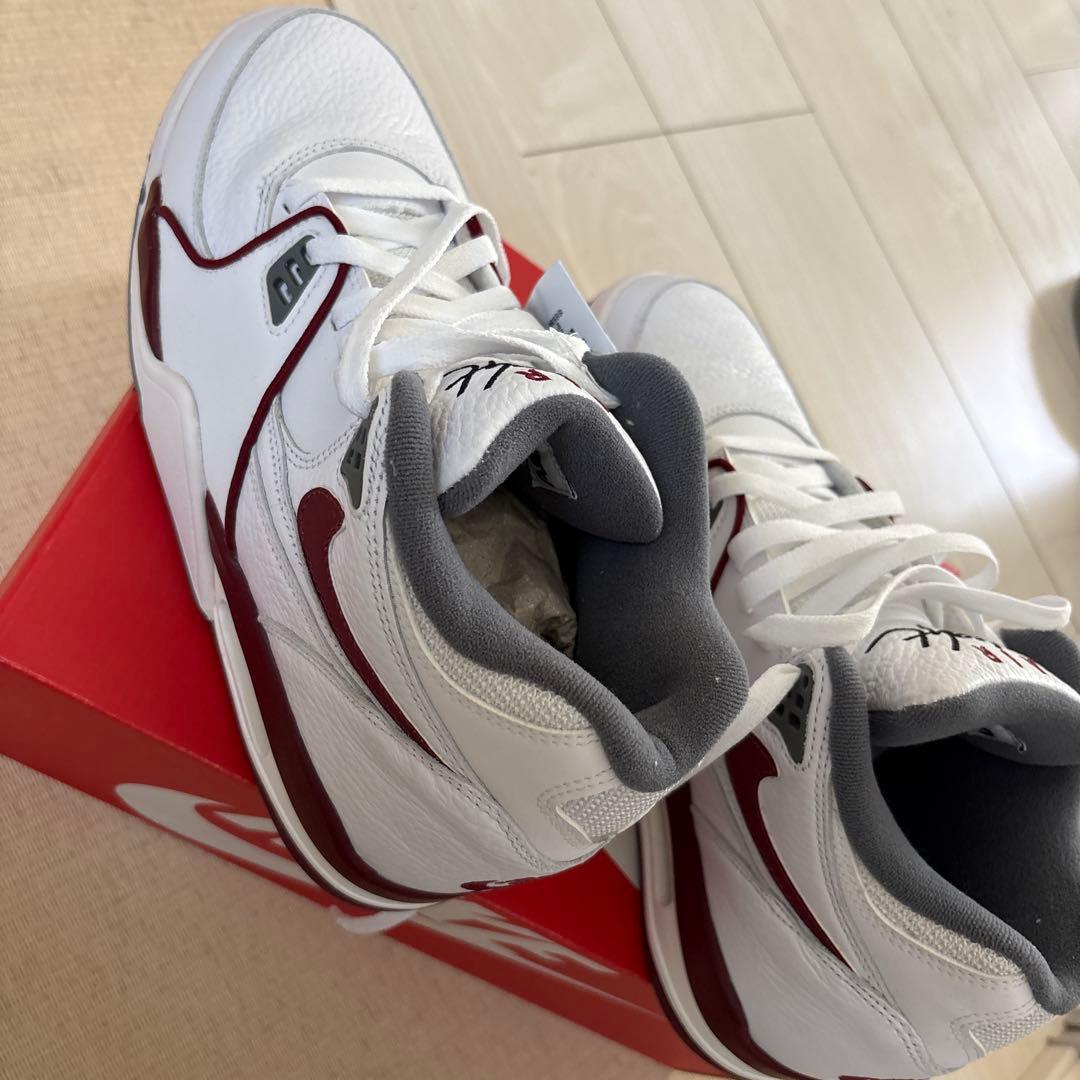 Nike Air Flight 89 ホワイト/バーガンディ 27センチ