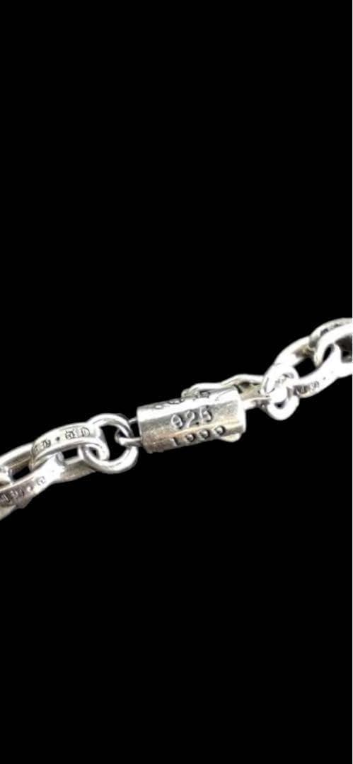 人気　シルバー 925 ペーパーチェーン ネックレス 60cm ハンドメイド新品