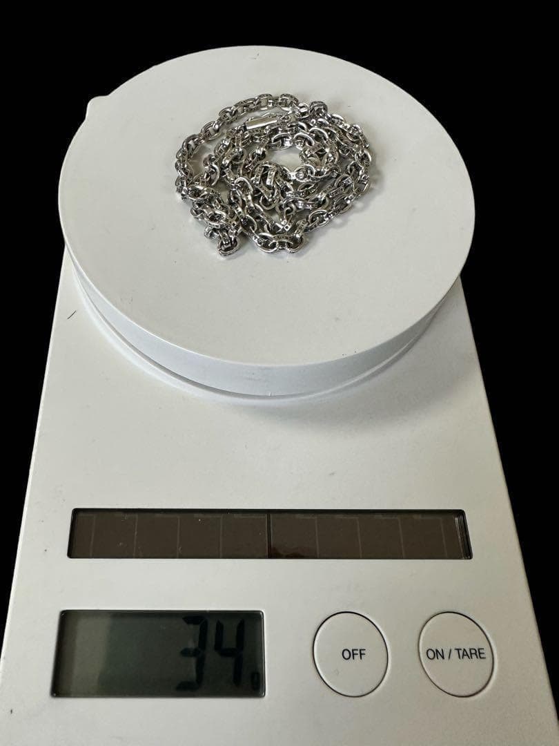 人気　シルバー 925 ペーパーチェーン ネックレス 60cm ハンドメイド新品