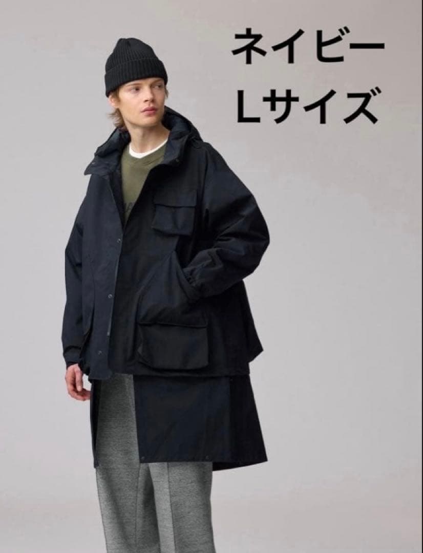 GU x ENGINEERED GARMENTS パデッドシェルパーカ ネイビー