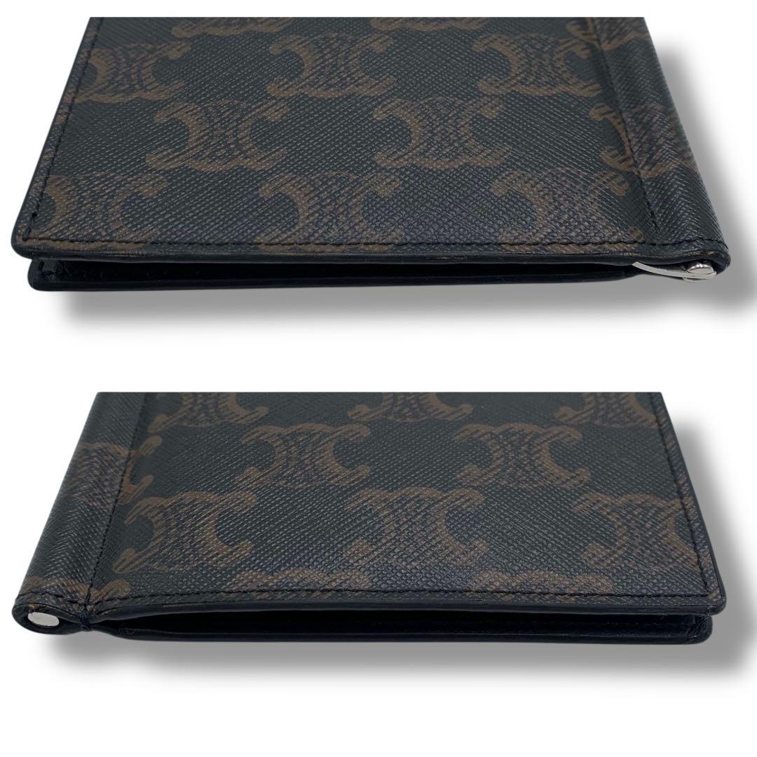 美品✨セリーヌ ビルクリップウォレット マネークリップ トリオンフ マカダム 黒