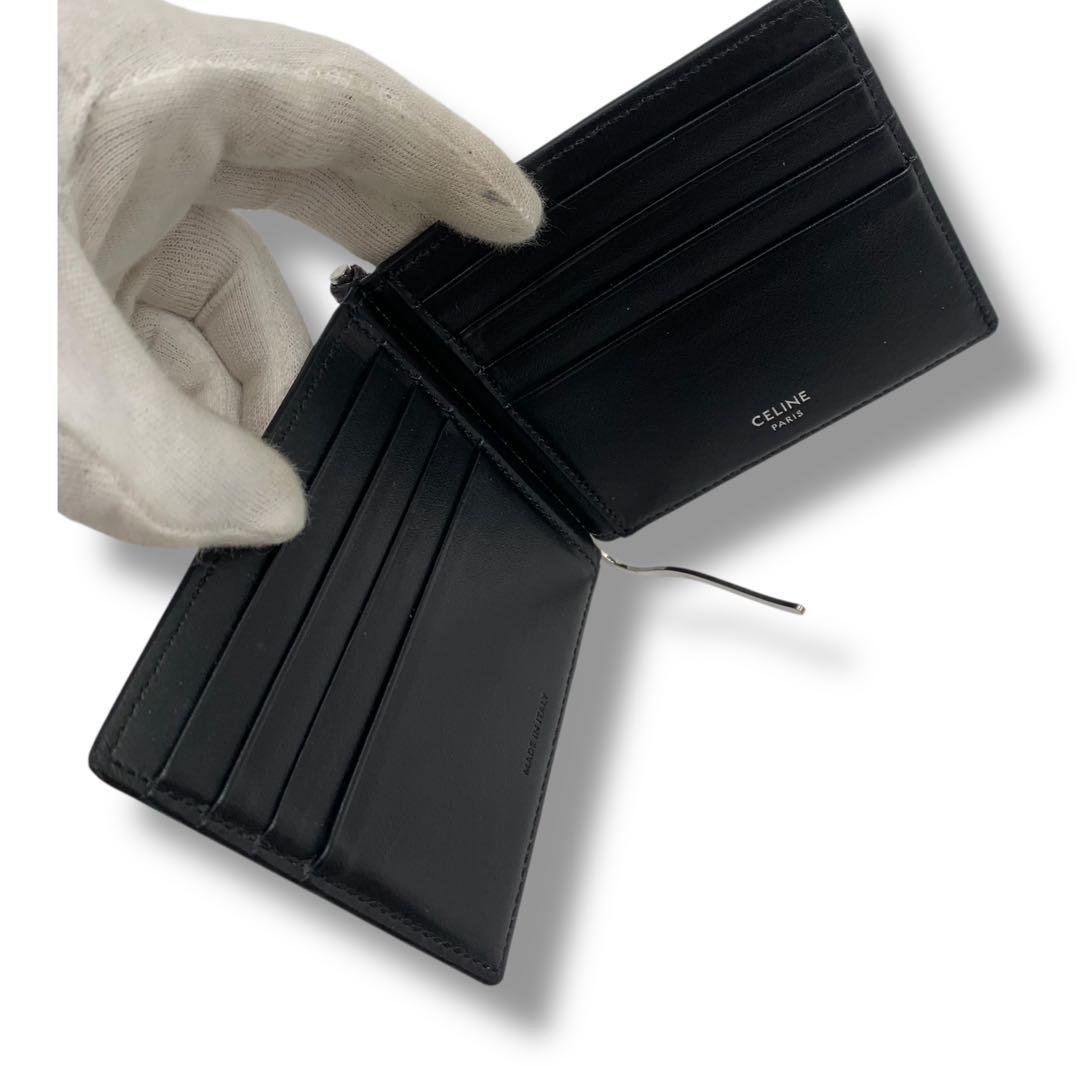 美品✨セリーヌ ビルクリップウォレット マネークリップ トリオンフ マカダム 黒