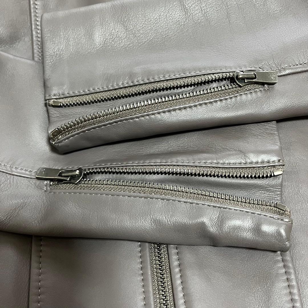 ANAYI アナイ ノーカラーライダースジャケット