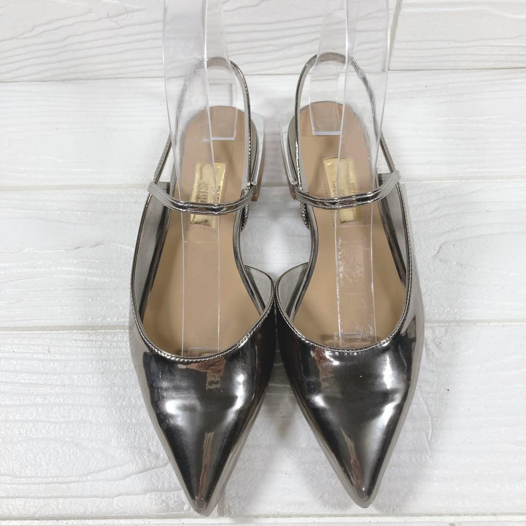 【美品】　GRISEポインテッドストラップスリングバック　22㎝ ミュール