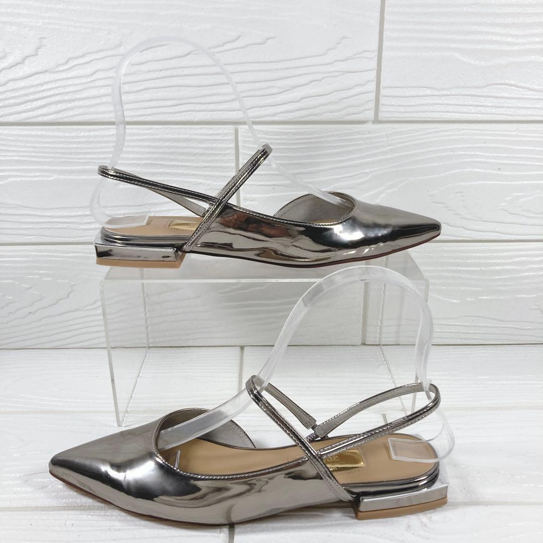 【美品】　GRISEポインテッドストラップスリングバック　22㎝ ミュール