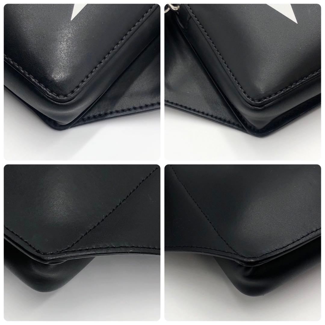 美品 VALENTINO VLTN レザー ボディバッグ 斜め掛け ブラック